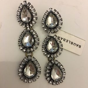 Baublebar NWT teardrop crystal statement earrings